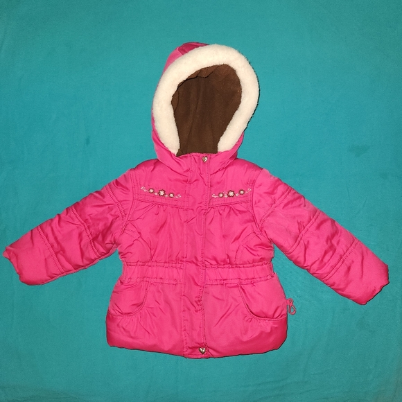 Hawke & Co Other - Bright Pink Hawk & Co. Outfitter puffer jacket hoodie in 18 month size